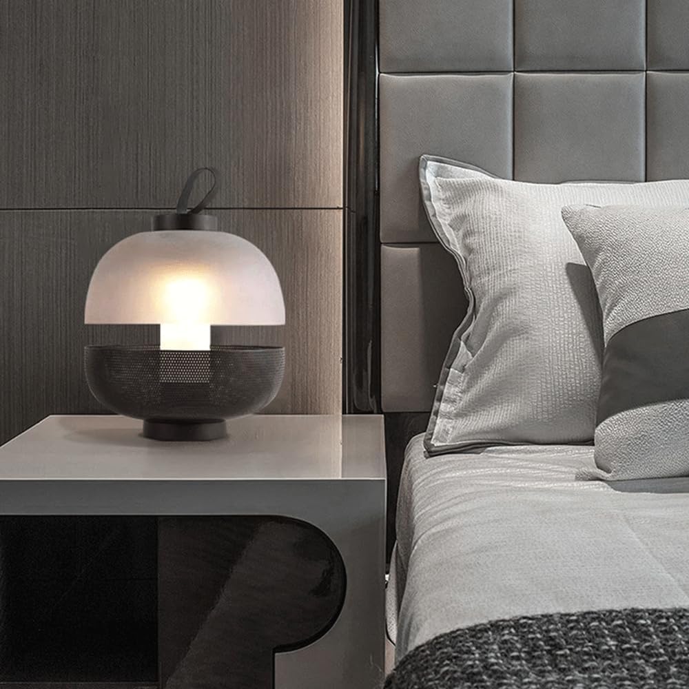 Audara-Postmodern Creative Bedroom Bedside Desk Light Simple Modern Glass Metal Desk Lamp Living Room Study Room Sofa Table Lamp Coffee Shop B&B Restaurant Showroom Lighting Fixture