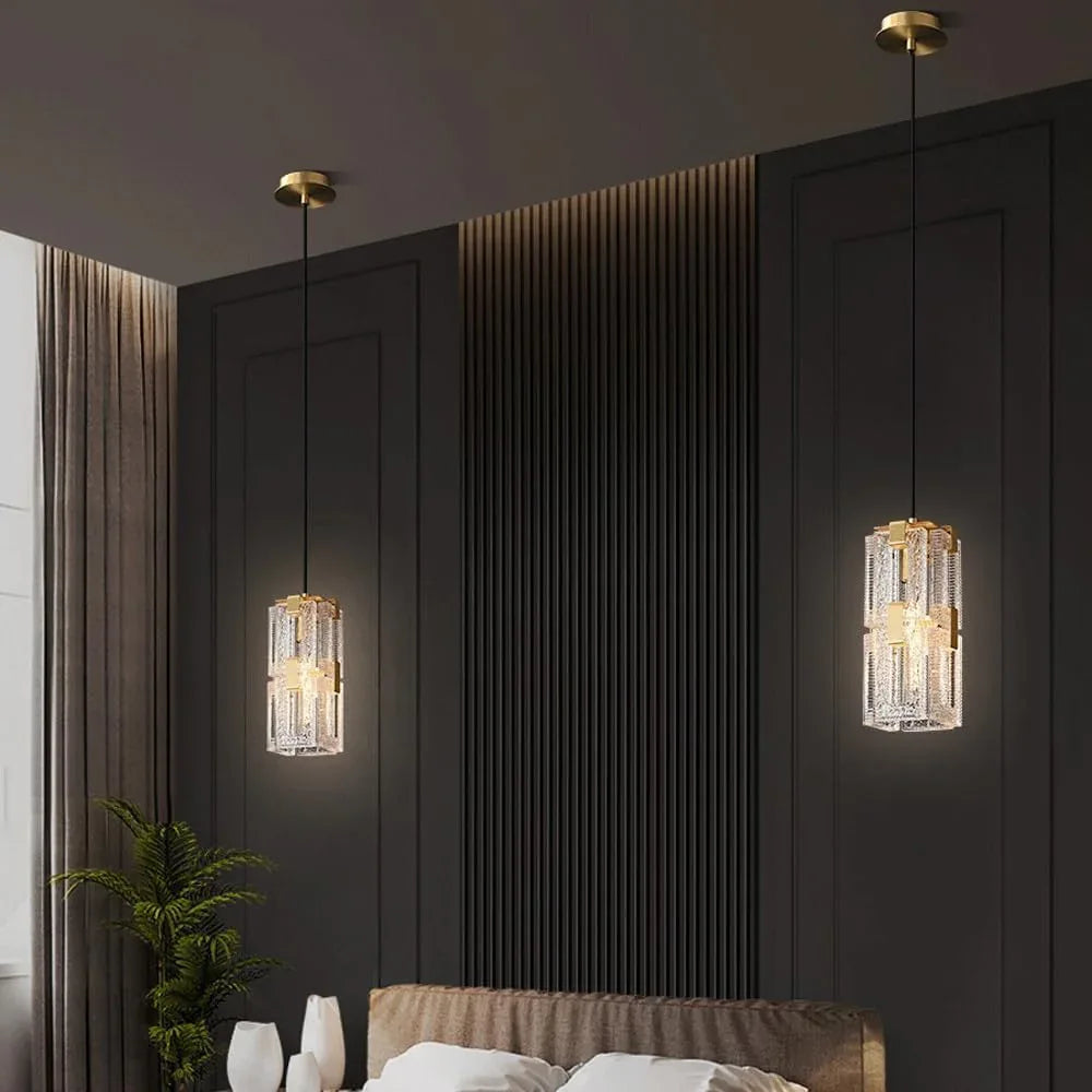 Audara-Small-Sized Crystal Pendant Light, Bohemian Style, European Minimalist Style, Suitable for Multiple Scenarios Such As Bedrooms, Hotel Rooms, Entryways, Kitchen Islands, Etc.