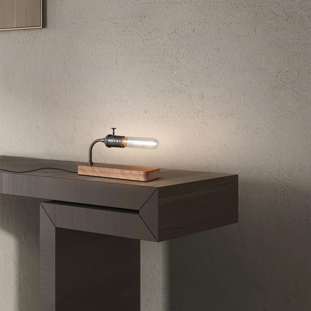 Audara-Scandinavian Simple Living Room Bedroom Desk Light Creative Classic Walnut H65 Copper Desk Lamp Restaurant Hotel Guest Room Coffee Shop Table Lamp Sample Room Club Lighting Fixture
