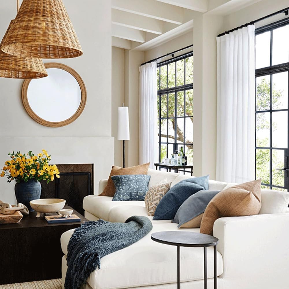 Audara-Lustre suspendu chinois conique en rotin, couleur naturelle, noir, culot E26/E27, diamètre 30 cm, pour salon, chambre, îlot de cuisine, couloir, café, restaurant