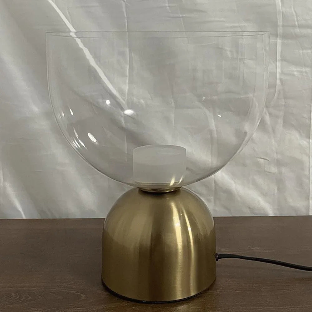 Audara-Italian Design Bedroom Bedside Desk Light Luxury Simple Transparent Glass Desk Lamp Corridor Window Living Room Sofa Side Table Lamp Cafe Hotel Front Desk Lounge Area Lighting Fixture