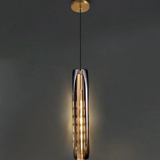Audara-Crystal Pendant Light, 2.7 Inches in Diameter, Long Decorative Chandelier, Modern and Luxurious Style, Suitable for Various Places Such As Hotels, Restaurants, Kitchen Islands, and Bedrooms.