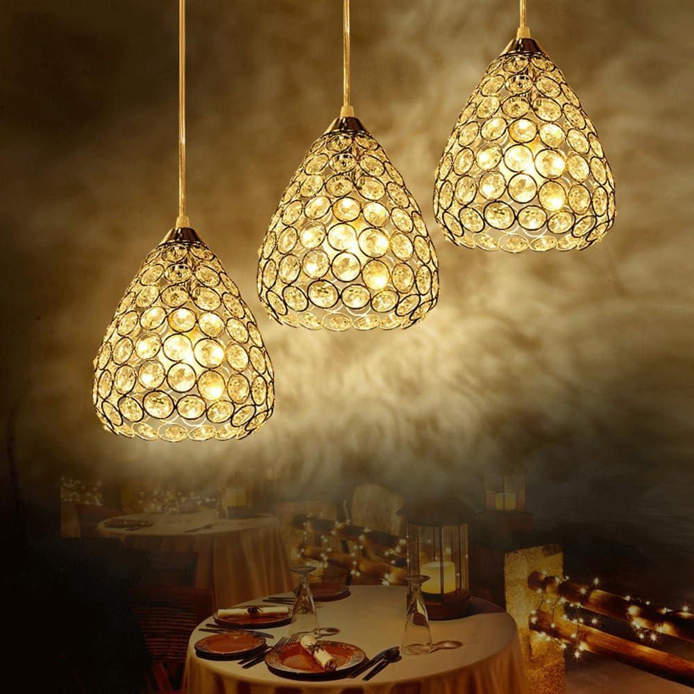 Audara-4-inch Crystal Pendant Light: A Small-Sized Decorative Light Fixture Suitable for Installation in Various Spaces. Easily Complements Bohemian, European, and Other Styles.