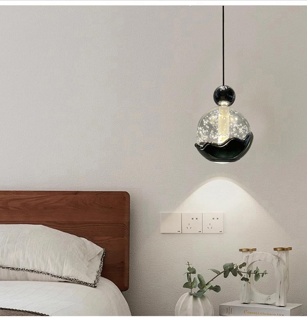Audara-4-in Crystal Pendant Light, Decorative Lighting Fixture, Bohemian Style, European Minimalist Style, Suitable for Bedrooms, Hotel Entryways, Kitchen Islands, and Other Scenarios.