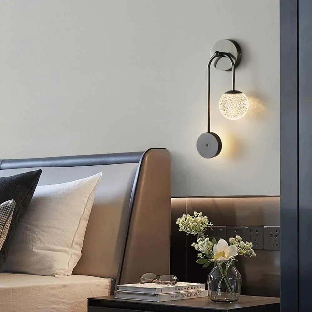 Audara-New Scandinavian Full Copper Wall Lamp Bedroom Bedside Wall Lights Creative Light Luxury Living Room Sconces Aisle Corridor Foyer Mounted Lighting Fixture