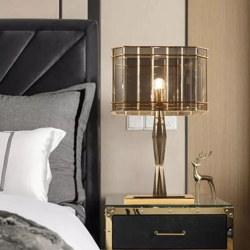 Audara-Living Room Bedroom Bedside Desk Lamp Light Luxury Hotel Cafe B&B Desk Light Scandinavian Fashion Crystal Glass Table Lamp Villa Mall Front Desk Farmhouse Lighting Fixture