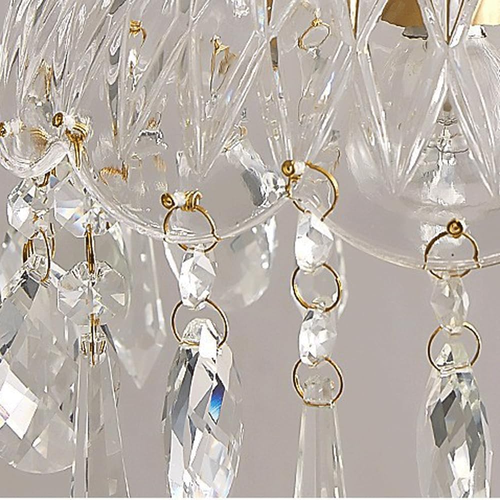 Audara-6-inch Crystal Chandeliers Can Be Installed in Various Spaces Such As Bedrooms, Hotels, and Kitchen Islands. Small Chandelier for Living Room in Minimalist European Style.