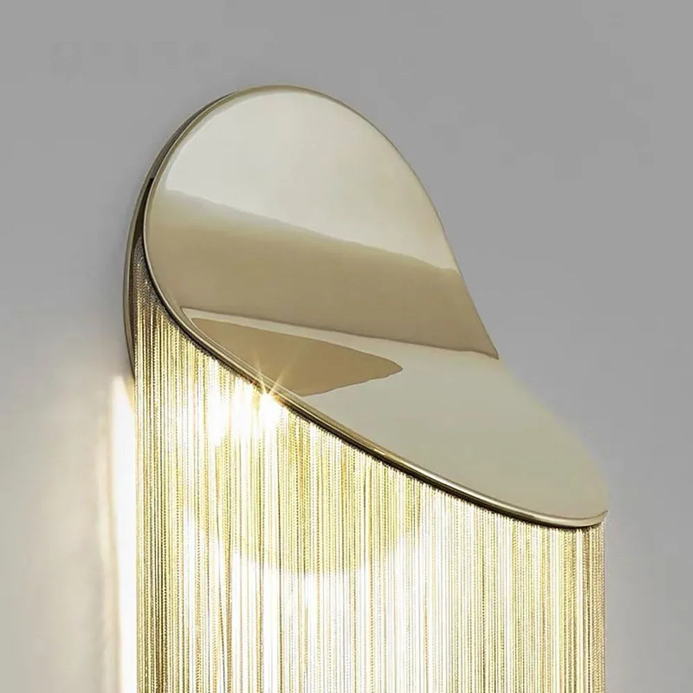 Audara-Postmodern Creative Tasseled Iron Wall Lamp LEDE14 Lamp Base Bedroom Study Dining Room Wall Lights 25.6in Foyer Living Room Backwall Wall Sconces Suitable For Hotel Sample Room Lighting Fixture
