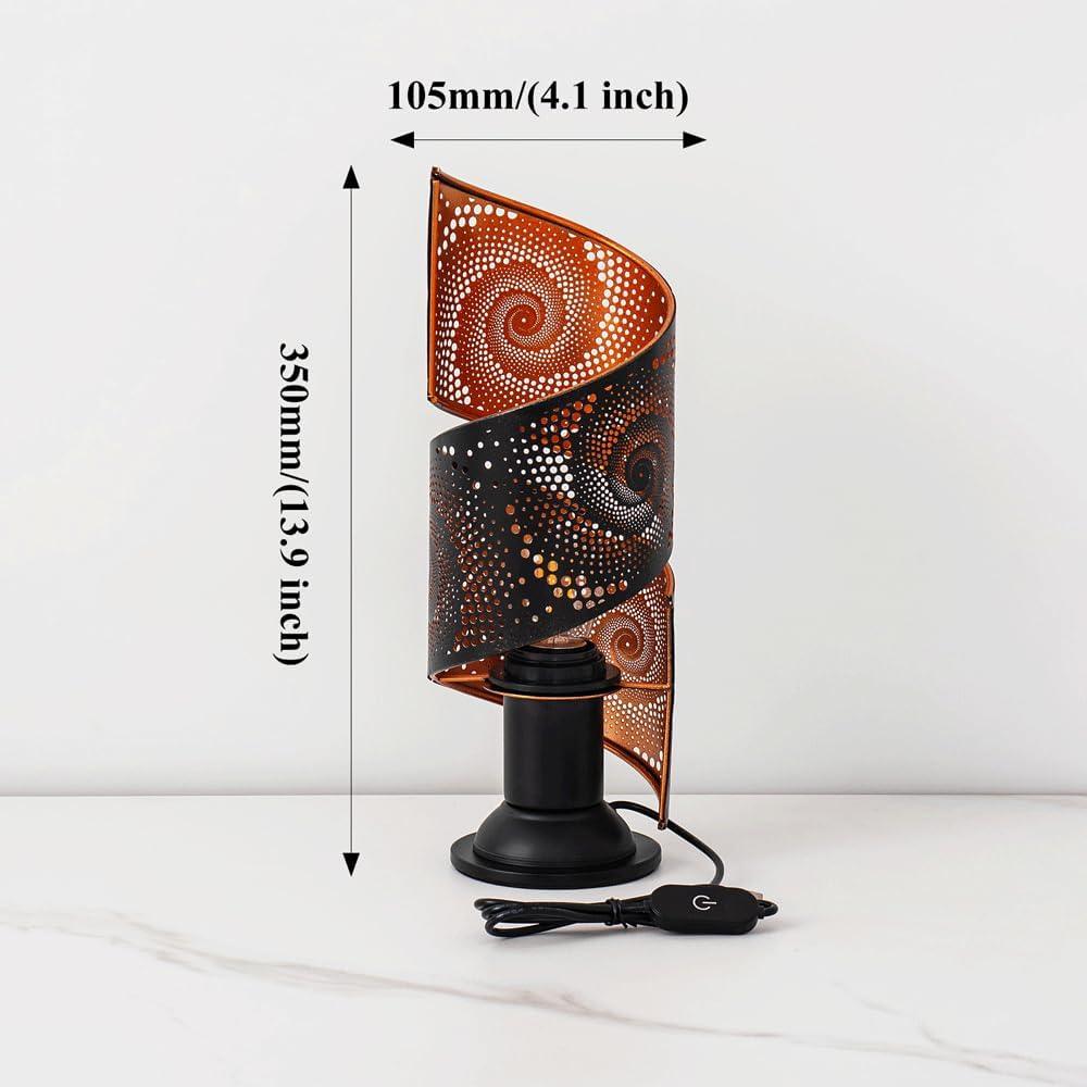 Audara-Creative Ambience Study Bedroom Desk Light Fashion Living Room Sofa Beside Bed Head Desk Lamp Elegant Black Hollow Metal Table Lamp Cafe Restaurant B&B Hotel Front Desk Lighting Fixture