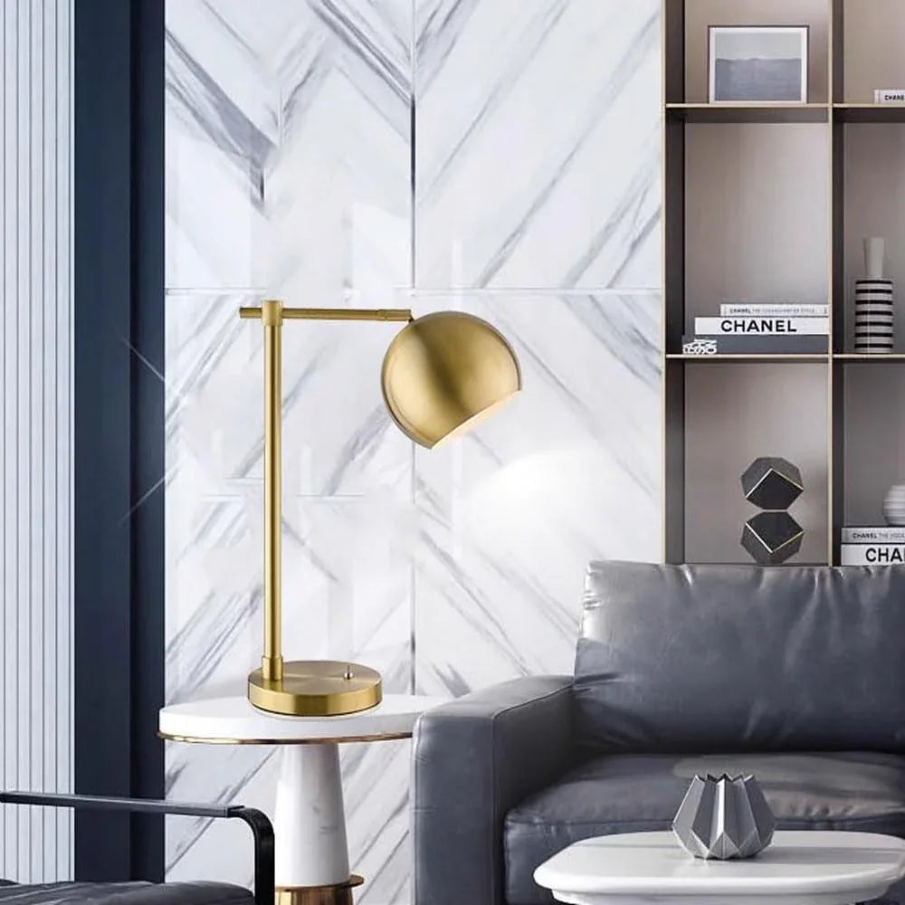 Audara-Creative Light Luxury Living Room Bedroom Bedside Reading Desk Light Scandinavian Simple Gold Metal Desk Lamp Study Office Restaurant Decoration Table Lamp Hotel B&B Country Lighting Fixture