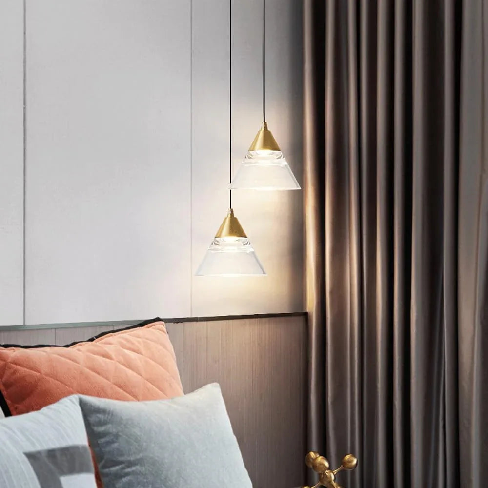 Audara-Creative Glass Pendant Lights, Small 6-inch Diameter Hanging Decorative Lights, Modern Minimalist and Bohemian Style, Suitable for Bedrooms, Hotels, Kitchens, Islands, Entryways, Etc.