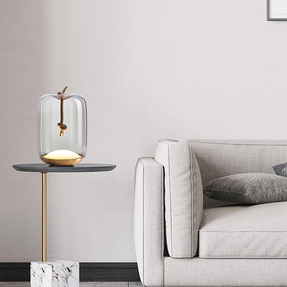 Audara-Designer Creative Hotel Model House Farmhouse Desk Light Fashion Glass LED Desk Lamp Simple Bedroom Bedside Study Room Office Decoration Table Lamp Clubhouse Mall Warehouse Lighting Fixture