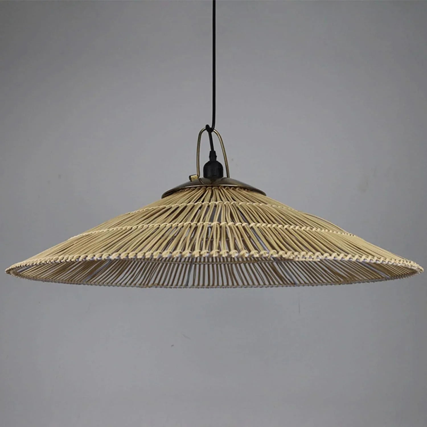 Audara-28-inch Woven Pendant Light Bohemian, Wabi-Sabi, and Multi-Style Ceiling Light Fixture Suitable for Bedrooms, Hotels, Study Rooms, Dining Areas, Entryways, and More Retro Lamp