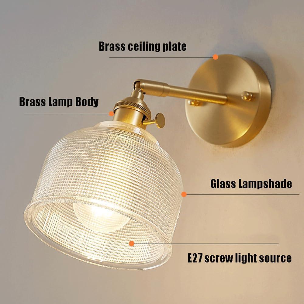 Audara-Japanese Bedroom Bedside Wall Lamp Fresh Simple Background Wall Lights Creative Personalized Glass Sconces American Industrial Style Decoration Mounted Lighting Fixture