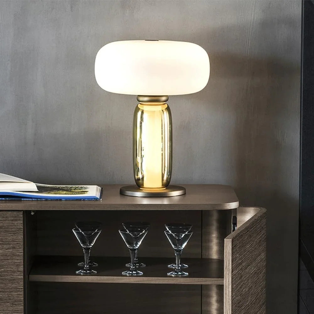 Audara-Modern Simple Bedroom Bedside Desk Light Luxury Living Room Office Study Room Desk Lamp Scandinavian Glass Table Lamp Cafe Hotel B&B Club Mall Farmhouse Restaurant Lighting Fixture