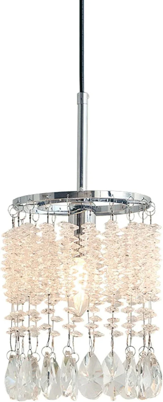 Audara-6-inch Crystal Pendant Light Suitable for Various Spaces Including Bedside, Bedroom, Hotel, Entryway, and Kitchen Island. Easily Blends Into Minimalist, Bohemian, and European Styles.