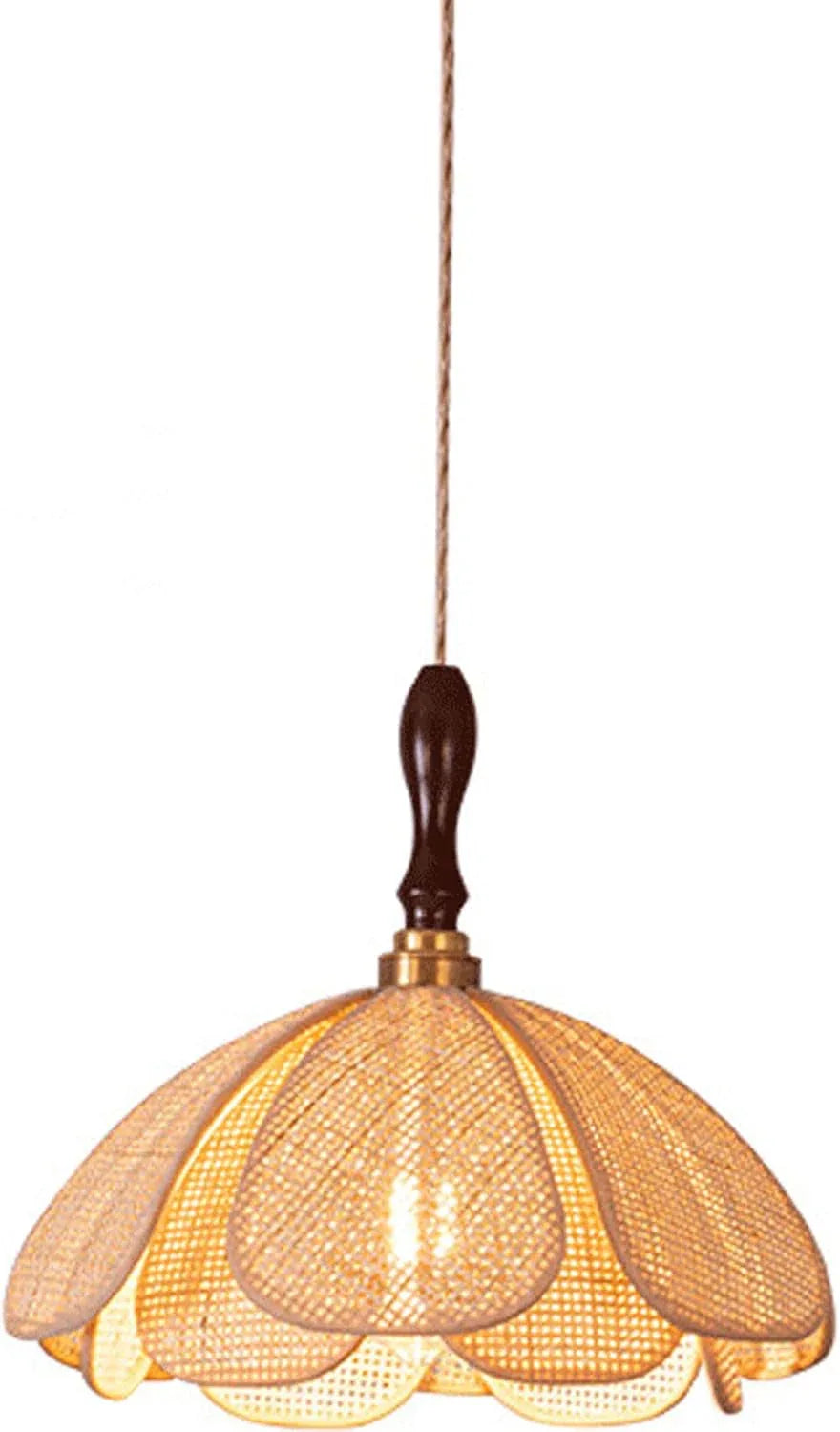 Audara-12-inch Boho Light Fixtures Ceiling Handcrafted Rattan Woven Pendant Light in Bohemian Style Suitable for Bedrooms, Hotels, Studies, and Various Spaces Pendant Chandelier