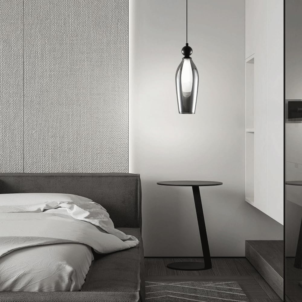 Audara-Small Glass Pendant Lights for Bedrooms, Featuring A Minimalist Modern Style That Cleverly Blends Bohemian and Wabi-sabi Aesthetics. Suitable for Dining Rooms, Living Rooms, Entryways, Etc
