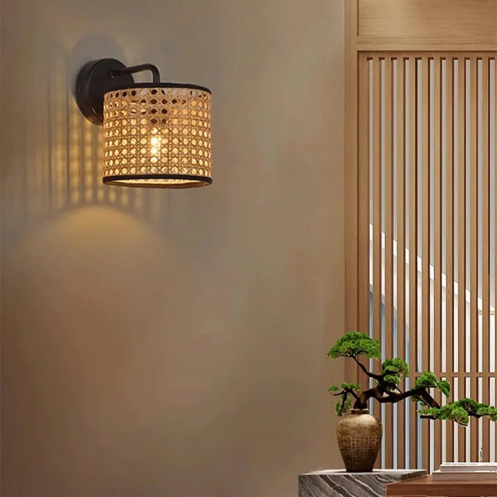 Audara-Japanese Simple Wall Lamp Creative Personalized Bedside Wall Lights B&B Hotel Zen Sconces Bedroom Aisle Corridor Mounted Lighting Fixture