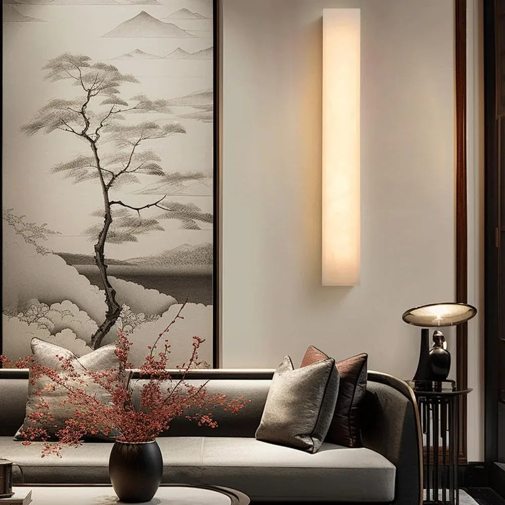 Audara-New Chinese Marble Wall Lamp Modern Light Luxury Bedside Wall Lights Living Room Background Wall Full Copper Sconces Aisle Corridor Entrance Mounted Lighting Fixture