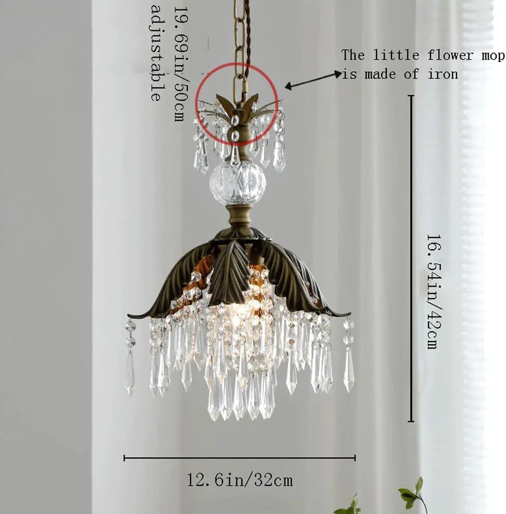 Audara-13-inch Crystal Chandeliers Chandeliers Suitable for Various Spaces Such As Bedrooms, Hotels, and Kitchen Islands Semi-Flush Mount Small Chandeliers for Living Rooms