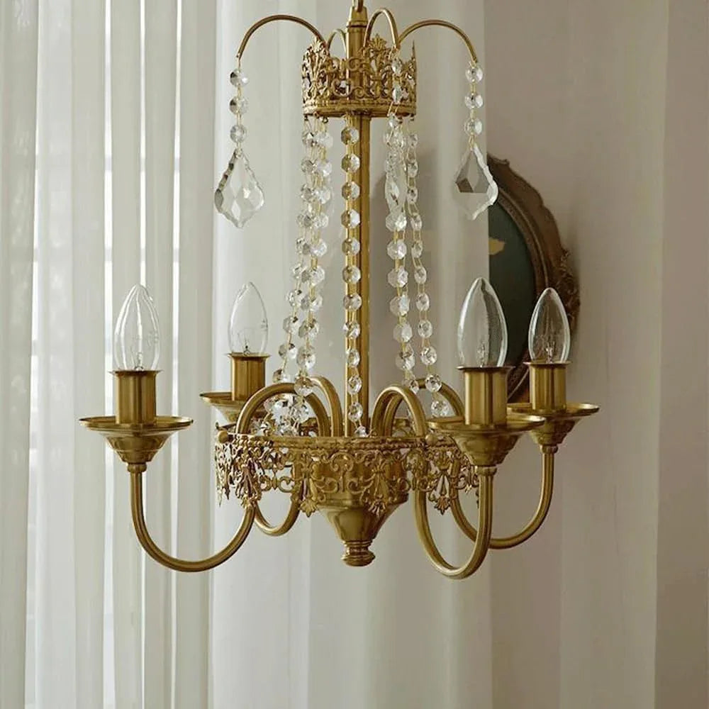 Audara-18-inch Crystal Chandeliers Can Be Installed in Various Spaces Such As Bedrooms, Hotels, and Kitchen Islands. Glass Round Chandelier for Living Room in Minimalist European Style.