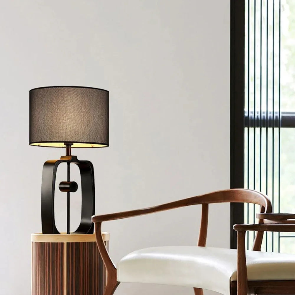 Audara-Scandinavian Simple Living Room Bedroom Desk Light Fashion Luxury Black Metal Desk Lamp Sample Room Showroom Kitchen Table Lamp Villa Mall Hotel Front Desk Coffee Shop Lighting Fixture