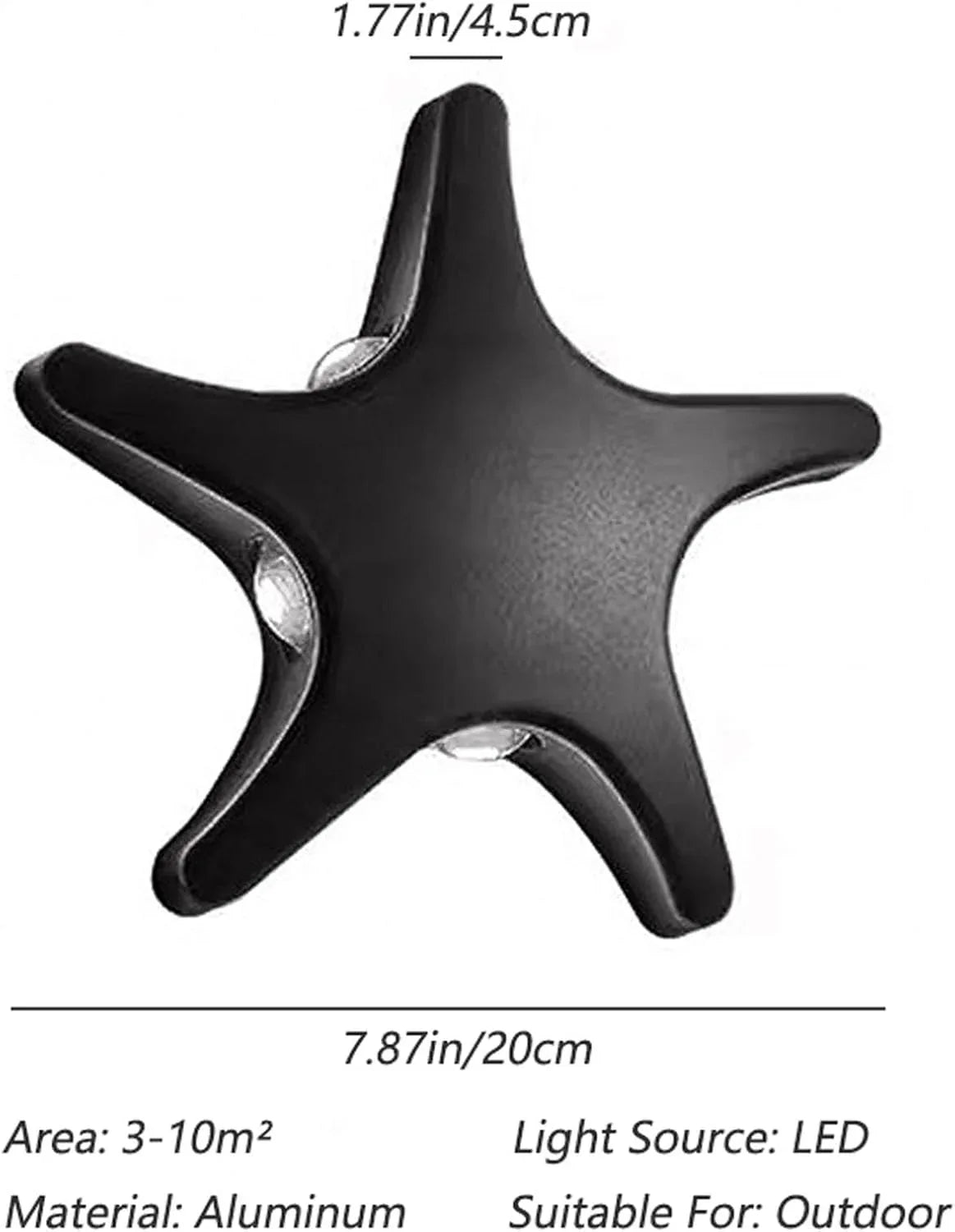Audara-Outdoor Wall Sconce Creative Star IP65 Waterproof Wall Light Standing Corridor LED Wall Lamp Modern Garden Wall Light Fixtures