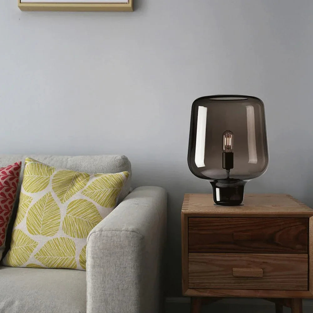 Audara-Scandinavian Simple Bedroom Study Desk Light Creative Fashion Glass Desk Lamp Cabinet Bedside Living Room Couch Side Table Lamp Bar Farmhouse Villa Hotel Decoration Lighting Fixture
