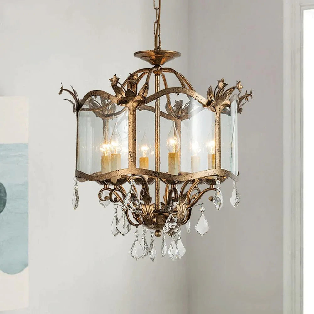 Audara-18-inch Crystal Chandeliers European Modern-Style Chandeliers for Living Rooms, Bedrooms, Studies, Hotels, Kitchen Islands, and Various Commercial Spaces Semi-Flush Mount Chandelier