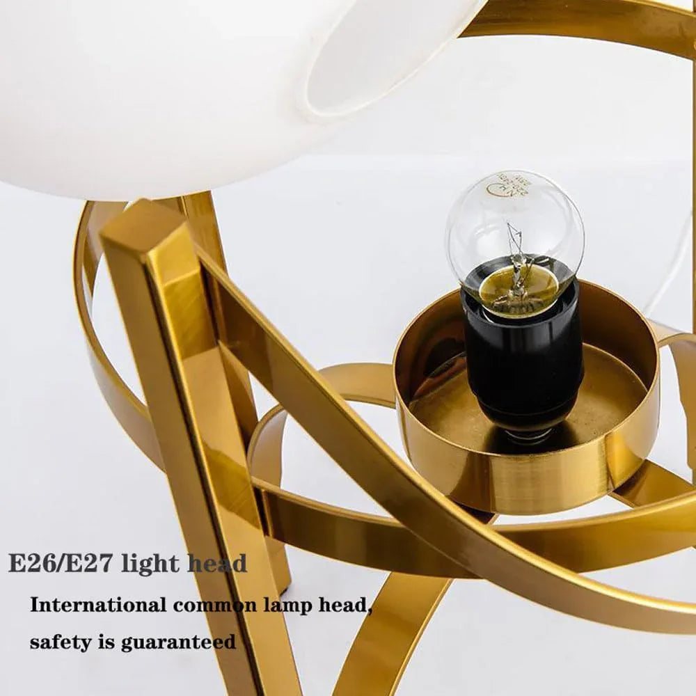 Audara-Modern Simple Showroom Sample Room Desk Light Light Luxury Creative White Glass Desk Lamp Mall Front Desk Rest Area Restaurant Decoration Lighting Fixture Club Living Room Bedroom Table Lamp