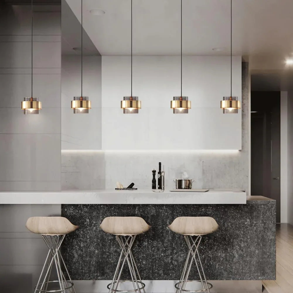 Audara-7-inch Minimalist Glass Pendant Lights Easily Complement Various Decor Styles and Can Be Installed in Bedrooms, Living Rooms, Dining Rooms, Kitchen Islands, Cafes, Offices, and More.