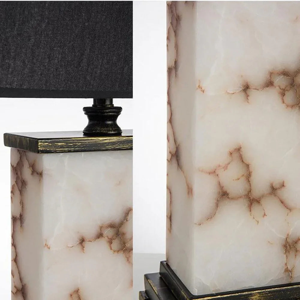 Audara-Creative Simple Bed Head Desk Light Retro Elegant Old Made Marble Desk Lamp Tea House Study Office Table Lamp Farmhouse Rural Villa Showroom Model House Lighting Fixture