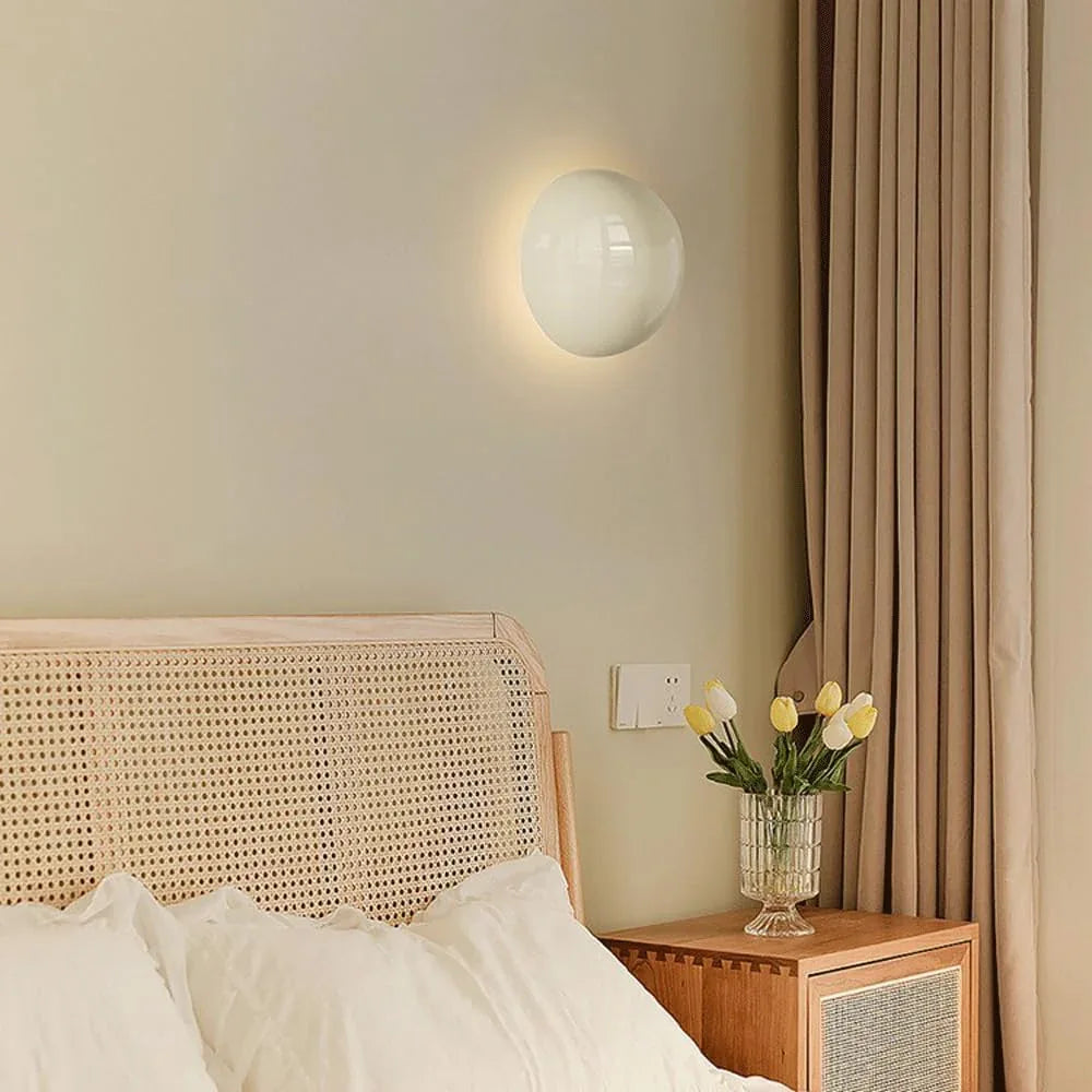 Audara-Modern Simple Bedside Wall Lamp Creative Living Room Background Wall Lights Scandinavian Cream Wind Decoration Sconces Warm Romantic Design Art Mounted Lighting Fixture
