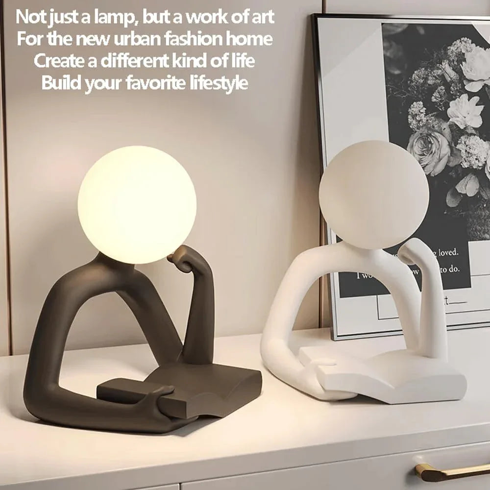 Audara-Modern Simple Reading Character Shape Study Room Bedroom Desk Light Creative Warm Office Villa Decoration Desk Lamp Model Room Hotel Front Desk Table Lamp Cafe Club Lighting Fixture