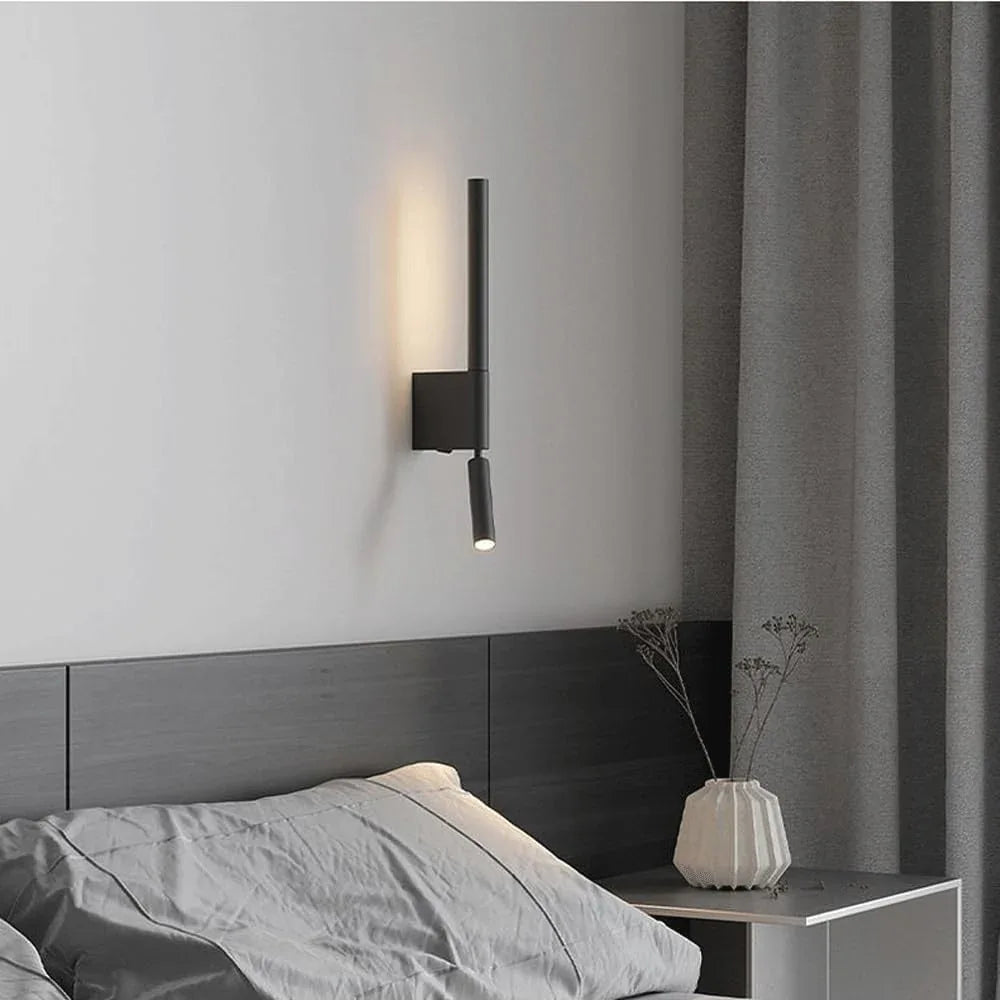 Audara-Scandinavian Minimalist Wall Lamp Bedroom Bedside Wall Lights Modern Stylish Reading Sconces with Switch Rotatable Mounted Lighting Fixture
