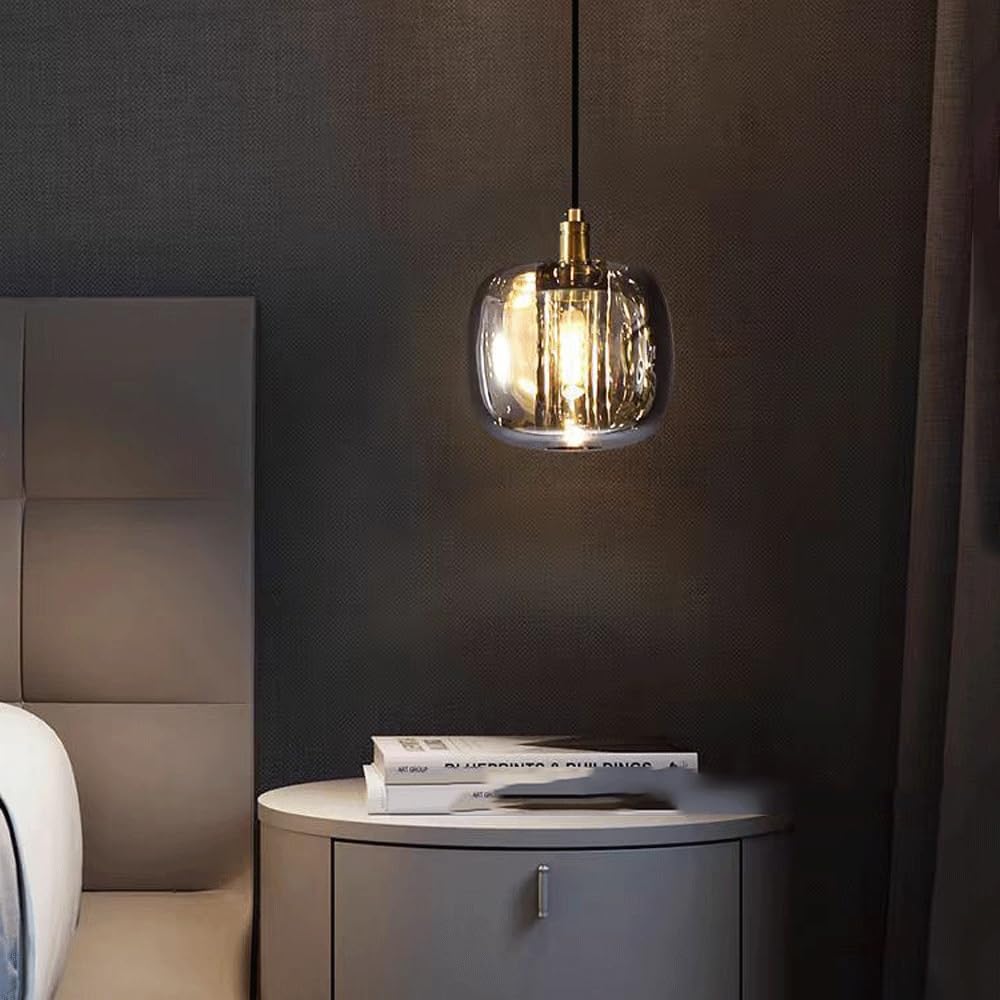 Audara-Crystal Pendant Light, 4.3 Inches, Small Decorative Pendant Light, Modern And Light Luxury Style, Suitable For Lighting In Various Places Such As Bedrooms, Hotels, Restaurants, Kitchen Islands,