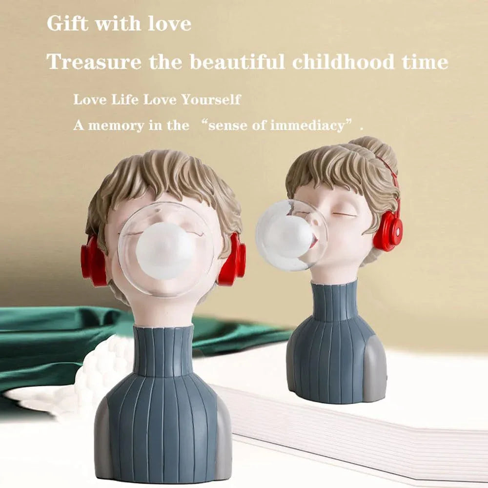 Audara-Scandinavian Cute Bedroom Bedside Desk Light Romantic Cozy Teenage Girl Bubbles Resin Desk Lamp Boys Girls Kids Room Table Lamp Dining Room Coffee Shop Dessert Shop Lighting Fixture