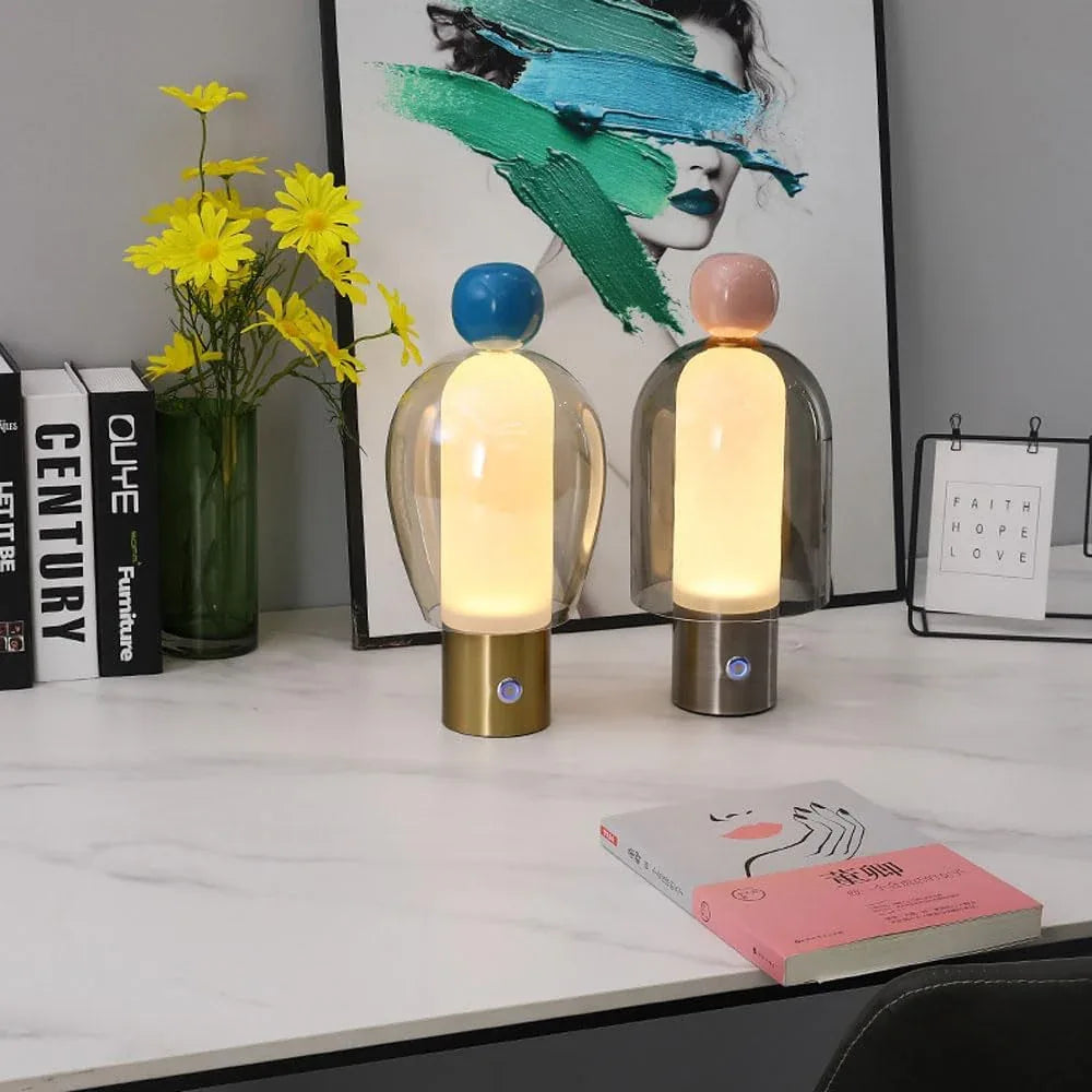 Audara-Creative Designer Model Office Living Room Study Desk Light Modern Luxury Glass Desk Lamp Bedroom Bedside Apartment Villa Table Lamp Cafe Mall Children's Room Lighting Fixture