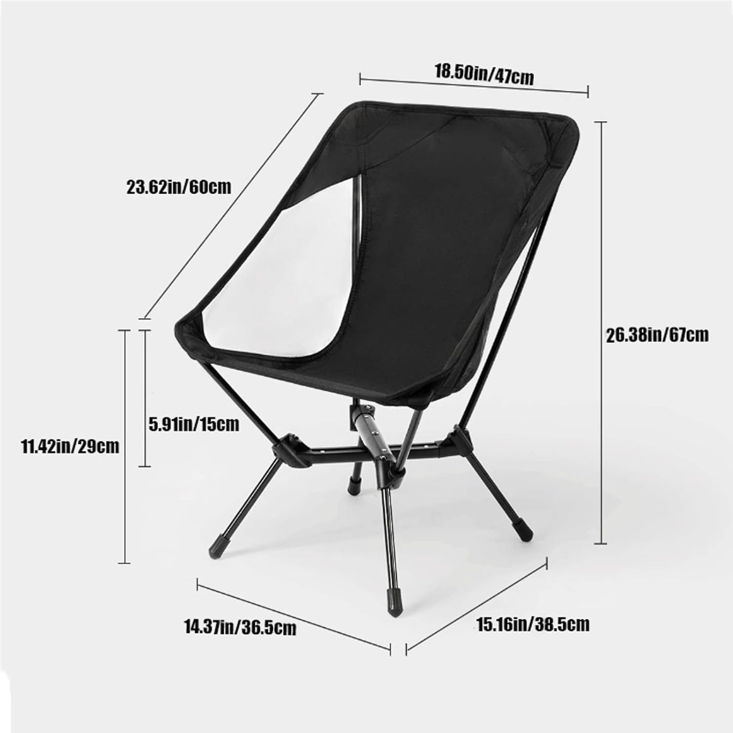 Audara-Lightweight and Comfortable Black Beach Chair Outdoor Camping Aluminum Alloy Ultra-Lightweight Dual-Purpose Folding Chair Khaki Suitable for Mountaineering and Hiking Camping Multi-Color Avail