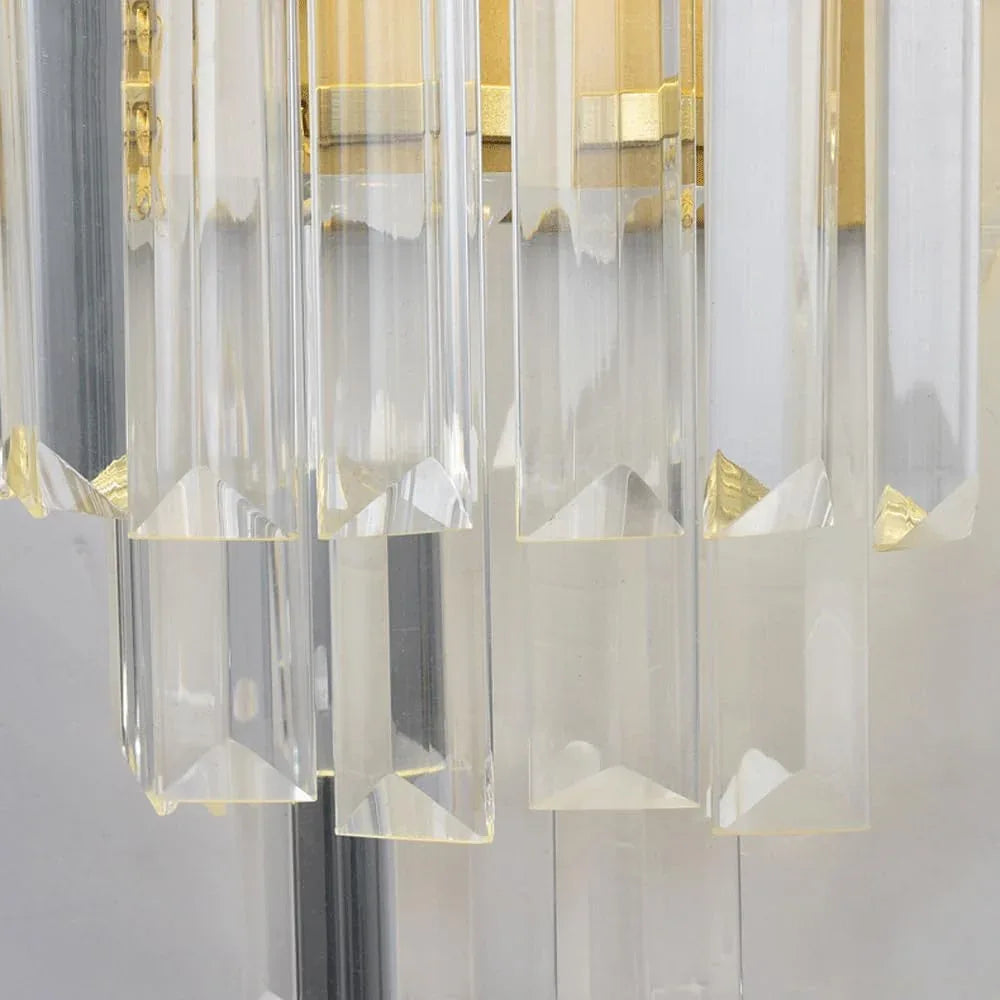 Audara-Creative Scandinavian Crystal Wall Lamp Golden Iron Wall Lights Bedroom Bedside Ambiance Sconces Aisle Corridor Entrance Mounted Lighting Fixture