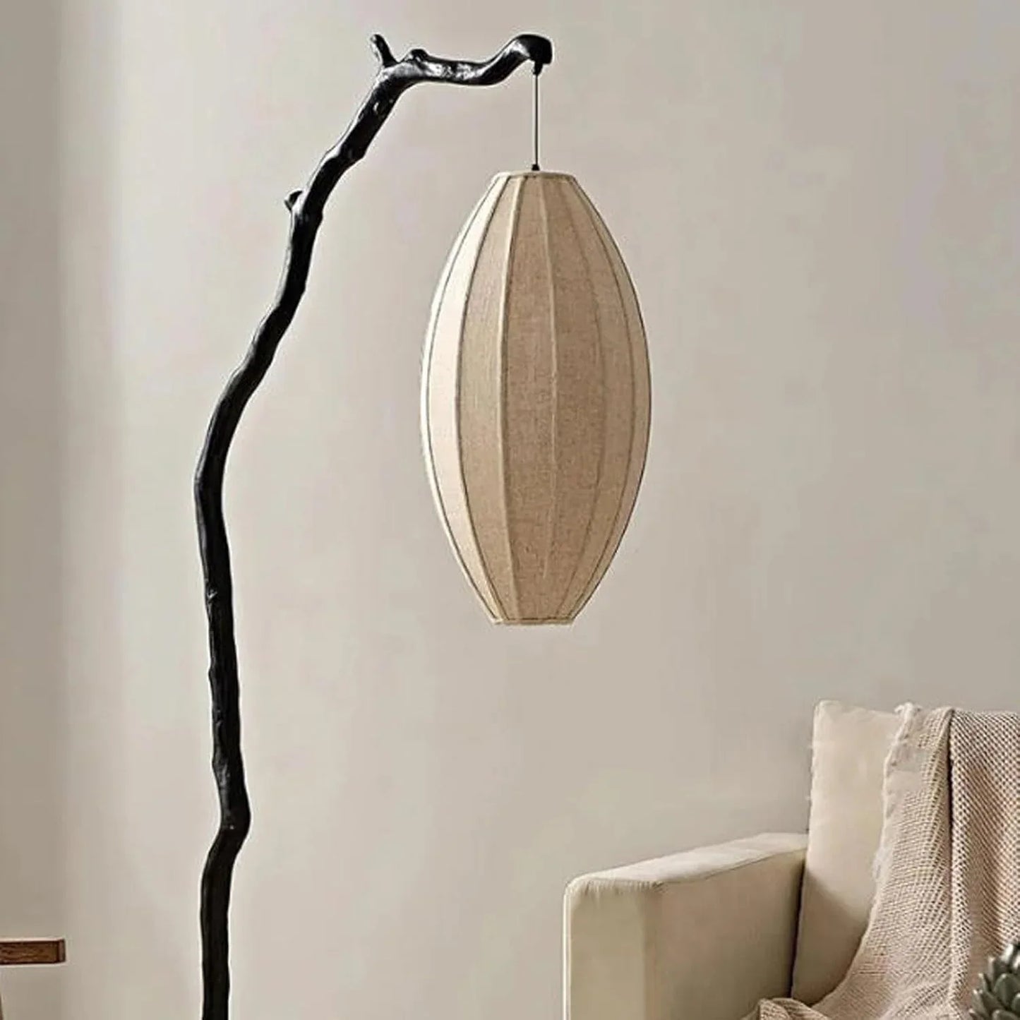 Audara-New Chinese Dendritic Tree Branch Shape Resin Fabric Floor Lamp Zen E26 3 Color Dimmer H68.9in Living Room Standing Lamp Bedroom Study Room Torchiere Villa Lighting Fixture