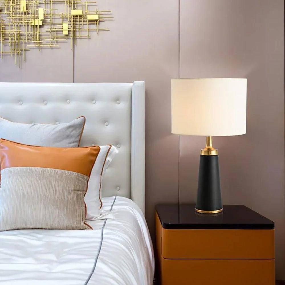 Audara-Postmodern Art Living Room Bedroom Bedside Desk Light Scandinavian Minimalist Metal Fabric Desk Lamp Club Dining Room Coffee Shop Lighting Fixture Apartment Office Table Lamp