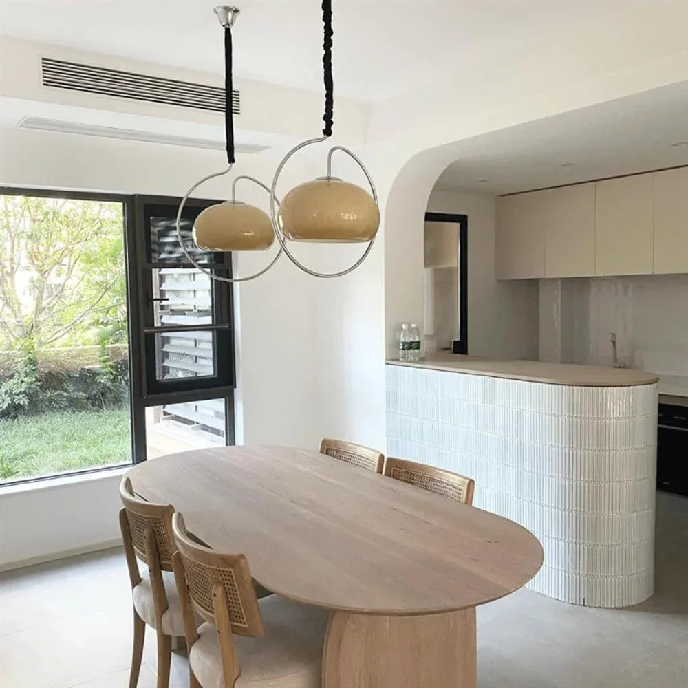 Audara-18-inch Glass Pendant Lights, European Modern Minimalist Style, Suitable for Installation in Various Spaces Such As Bedrooms, Hotels, Cafes, Restaurants, and Entryways