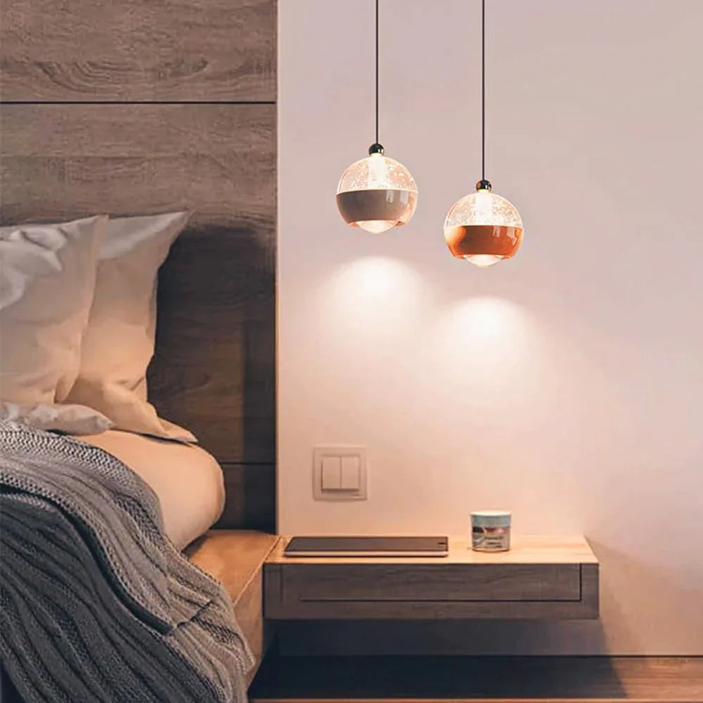Audara-Crystal Pendant Light, 4-inch Small Decorative Chandelier, Modern And Understated Luxury Style, Suitable For Lighting In Various Places Such As Bedrooms, Hotels, Restaurants, And Kitchen Island