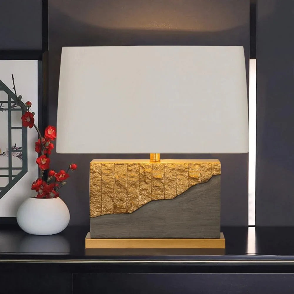 Audara-High-end Hotel Study Office Desk Light Light Luxury Creative Cement Fabric Desk Lamp Living Room Bedroom Model Room Table Lamp Club Restaurant Coffee Shop Decoration Lighting Fixture