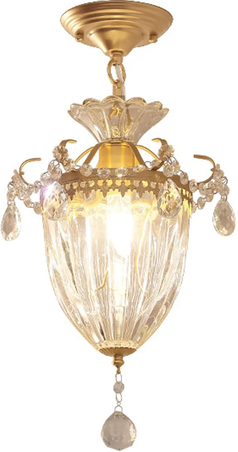 Audara-11-inch Crystal Chandelier Suitable for Various Spaces Such As Bedrooms, Hotels, and Kitchen Islands Semi-Flush Mount Small Chandeliers for Living Rooms