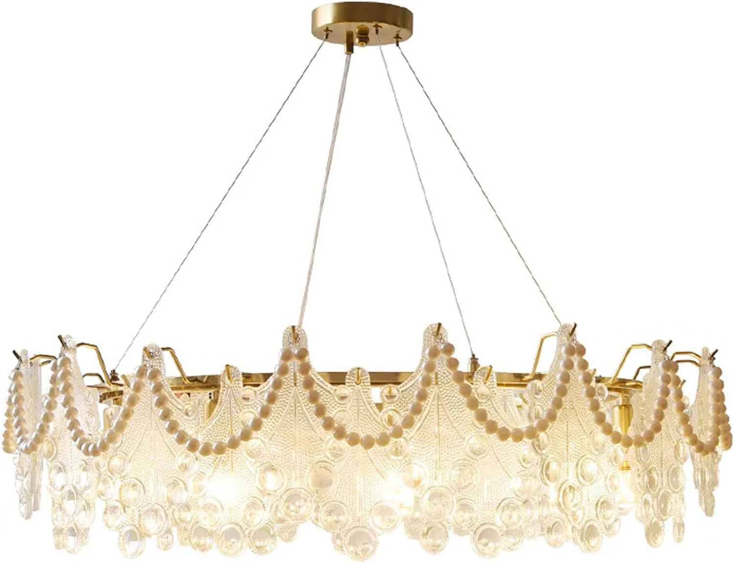 Audara-32-inch Crystal Chandeliers Can Be Installed in Various Spaces Such As Bedrooms, Hotels, and Kitchen Islands. Glass Chandelier for Living Room in Minimalist European Style.
