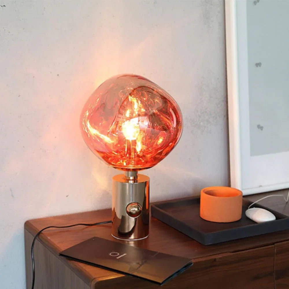 Audara-Creative Warm Living Room Bedroom Desk Light French Romantic Sphere Acrylic Desk Lamp Restaurant Coffee Shop Bar Table Lamp Office Apartment Dormitory Mall Decoration Lighting Fixture