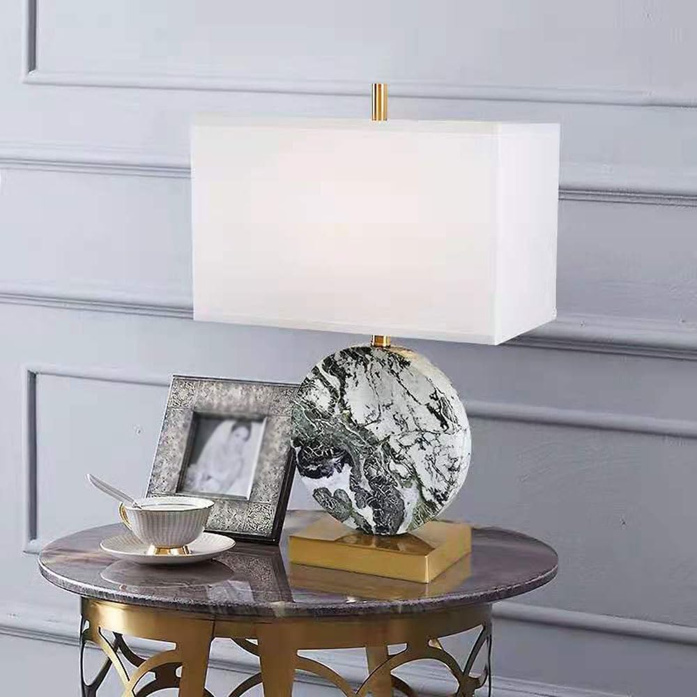 Audara-New Chinese Simple Hotel Front Desk Coffee Shop Decoration Desk Light Cafe Restaurant Background Wall Desk Lamp Bedroom Bedside Living Room Table Lamp Luxury High-end Marble Lighting Fixture
